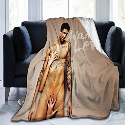 Adam Rock Music Levine Singer Throw Blanket Flannel Warm Soft Blankets Decor for Bed Living Room Adults Children Kids 40'X30'