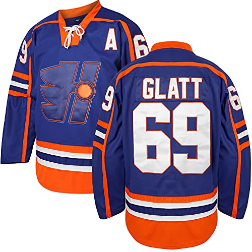 Phoneutrix Doug The Thug #69 Glatt Halifax Highlanders Hockey Jersey Blue (Blue, Medium)
