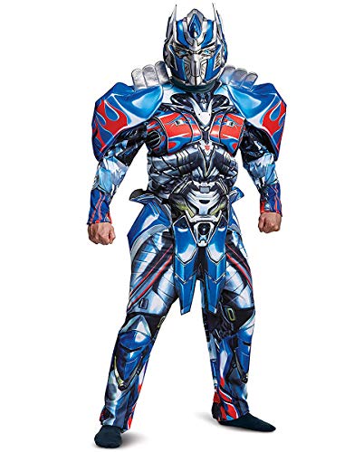Disguise Men's Optimus Prime Movie Deluxe Adult Costume, Blue, XX-Large