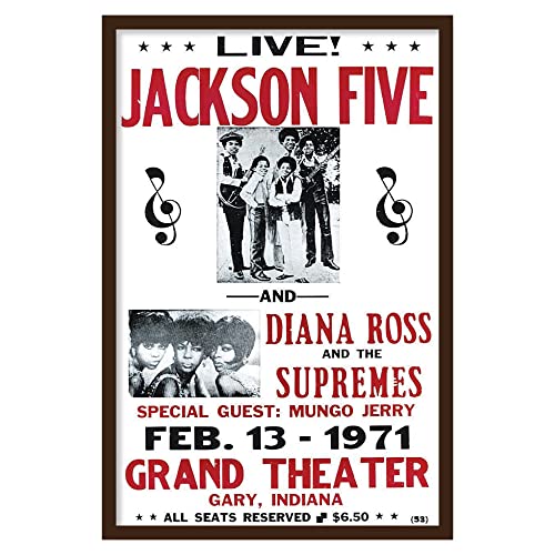 Fresh Prints of CT Novelty Showprint Concert Poster Jackson 5 Diana Ross Supremes in Gary, In 1971