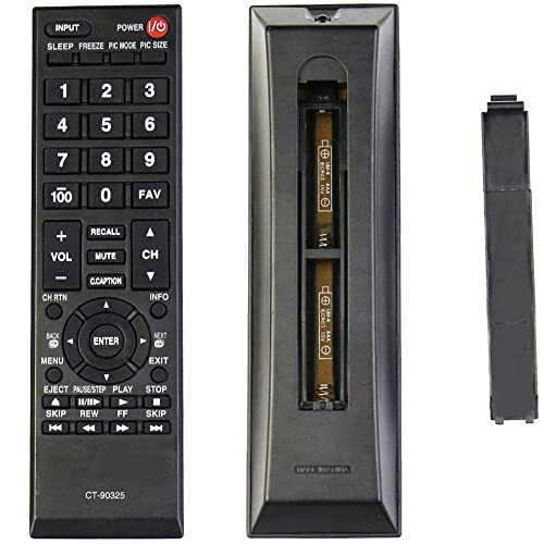 New CT-90325 Replace Remote fit for Toshiba TV 22AV600U 19AV600U 32E200U 37E200U 40E200UL 32DTL 32C10 32C10U 32C100 32C100U 32C100UL 32C100U2 32C100UM 32C110U 22Sl400 22Sl400U 22Sl410U 40E20 40E200U