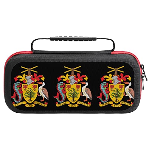Coat of Arms of Barbados Switch Carrying Case Protective Cover Hard Shell Travel Pouch Compatible with Nintendo Switch
