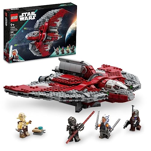 LEGO Star Wars Ahsoka Tano’s T-6 Jedi Shuttle, May The 4th Toys, Based on The Ahsoka TV Series, Star Wars Fan Gift, Building Toy for Ahsoka Fans, Buildable Starship and 4 Star Wars Figures, 75362