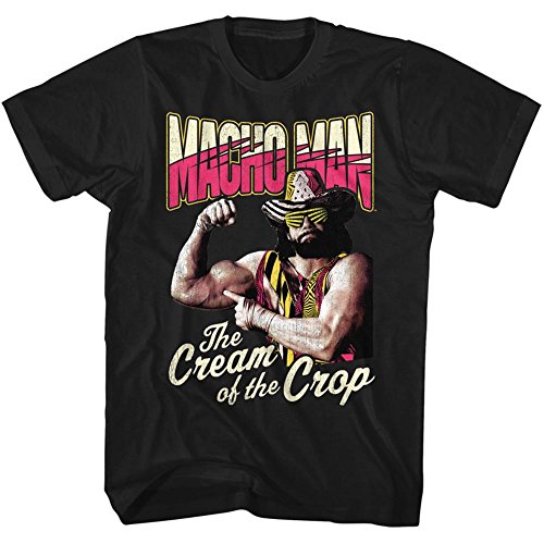 American Classics Macho Man Cream of The Crop Black Adult T-Shirt Tee