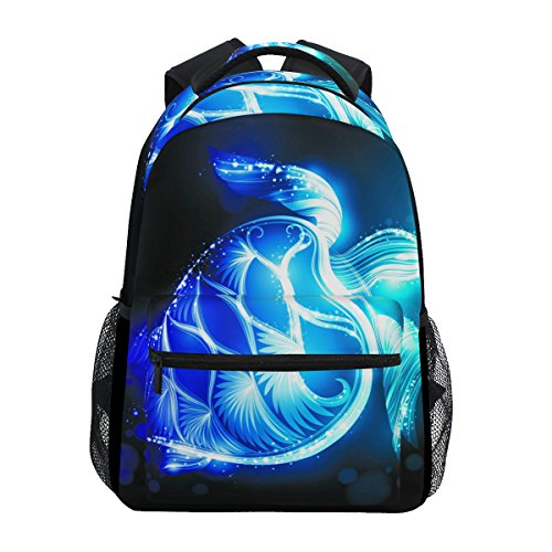 ZZKKO Magic Sea Turtle Boys Girls School Computer Backpacks Book Bag Travel Hiking Camping Daypack