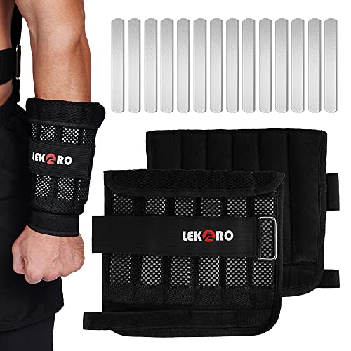 Wrist Arm Weights, Adjustable Wrist Weights, Removable Wrist Ankle Weights for Men Women, for Fitness, Walking, Jogging, Workout, Running, 1Pair 2 Pack (Max 6.6 LBS)