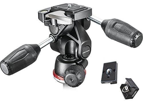 Manfrotto MH804-3W 3 Way head with Two Replacement Quick Release Plates for the RC2 Rapid Connect Adapter