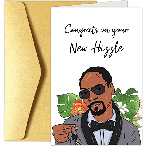 Chenive Funny New House Card, Humorous Hizzle Housewarming Card, New Home New Apartment Greeting Card, Congrats on Your New Hizzle