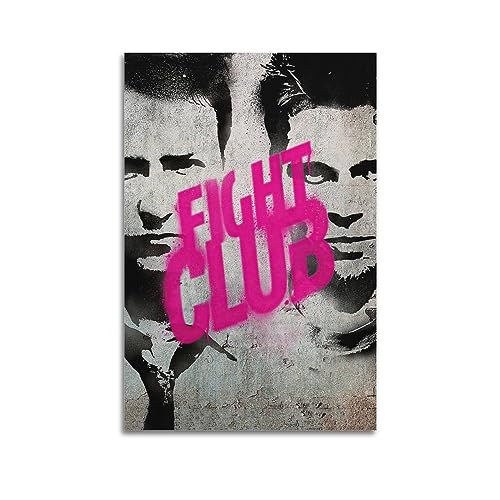 VMXWLL Moive Poster Fight Club Poster Canvas Wall Posters And Art Picture Print Modern Family Bedroom Decor Posters Unframe12x18inch(30x45cm)