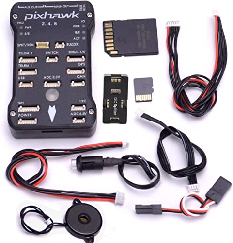 Readytosky Pixhawk PX4 Flight Controller Pixhawk 2.4.8 32 Bit Flight Control Board+Safety Switch+Buzzer+I2C Splitter Expand Module+4GB SD Card