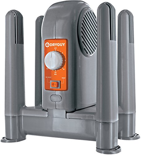 DryGuy Force Dry DX - Boot, Shoe, Garment & Gear Dryer - Convection Heating with Quiet Forced-Air Central Blower - 4 Drying Ports w/2 Extensions - Dries in 1-3 Hours - Heat/No Heat Switch & 3-Hr Timer
