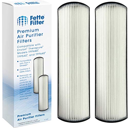 Fette Filter - TPP440F True HEPA H13 Replacement Filter Compatible with Therapure Envion Air Purifier Models TPP440 TPP540 TPP640 TPP640S - Package Contains 2 Replacement Filters.