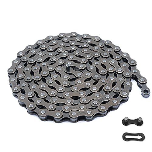 Hycline Bike Chain 6/7/8-Speed,Bicycle Chain 1/2x3/32 Inch,Special Steel for Road Mountain Racing Cycling (116 Links)-Brown Black