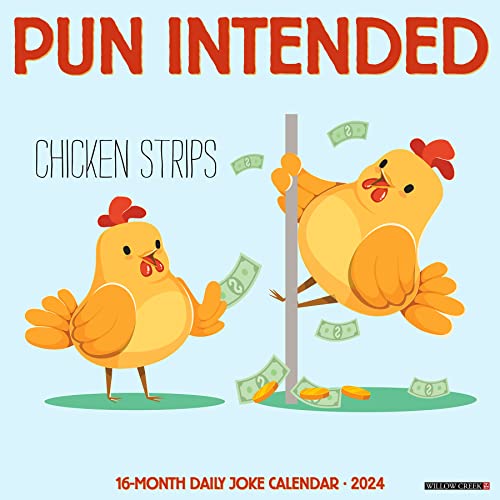 Willow Creek Press Pun Intended Monthly 2024 Wall Calendar (12' x 12')