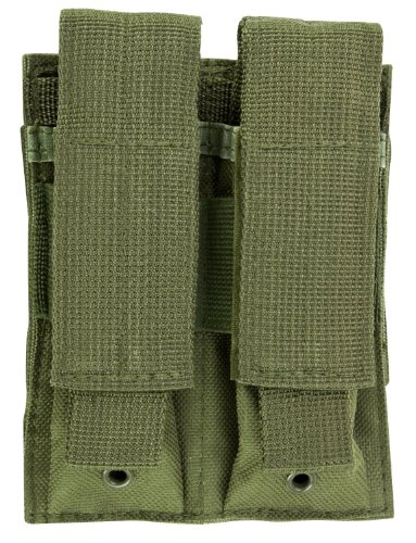 M1SURPLUS Tactical Mag Pouch - Green Color - 2 Pockets - Fits SIG P226 P229 Glock 17 19 22 34 35 Hk USP P2000 MK23 Beretta PX4 PX9 Storm Ruger P345 P89 P85 P90 P95 Springfield XD S&W M&P Mags