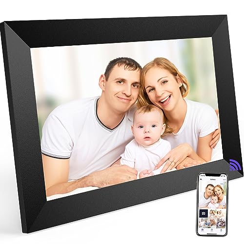 LOVCUBE 10.1' Digital Picture Frame Smart WiFi Digital Photo Frame with 1280x800 HD Touch Screen, Built-in 32GB Large Storage, Share Photos and Videos Instantly via App from Anywhere (Black)