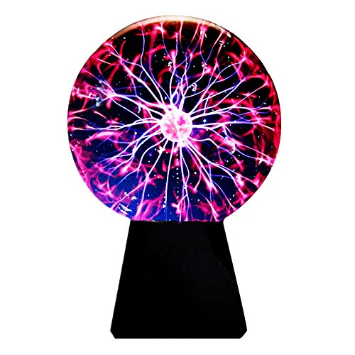 Lebbeen Glass Plasma Ball Sphere Lightning Light Lamp Party Magical Ball electrostatic Flashing Ball (4.0 Inches)