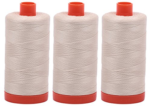 3-PACK - Aurifil Light Beige - A1050-2310 - Mako Cotton Thread Solid 50WT 1422Yds each3