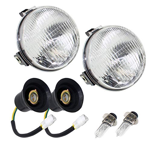 Caltric Left and Right Headlight Kit Compatible with Yamaha Grizzly 400 YFM400 YFM 400 Fg Fgh 2007-2008