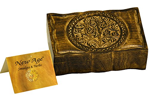 New Age Smudges and Herbs Wood Box Tree of Life 9' L X 6' W