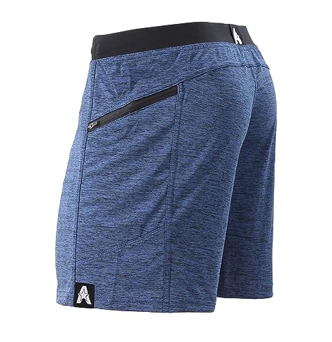 Anthem Athletics Hyperflex 7 Inch Men's Workout Shorts - Zipper Pocket Short for Running, Athletic & Gym Training - Iron Navy G2 - Large