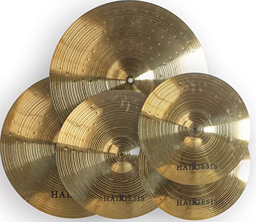 HAIRIESIS Cymbal Exquisite Alloy Cymbal Set 14'/16'/18'/20' 5 Pieces Drum Cymbal