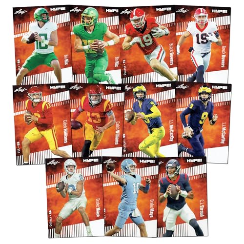 2024 NFL Draft Superpack - Top Pick Rookie Cards! - Caleb Williams, Drake Maye, Bo Nix, Brock Bowers, J.J. McCarthy & More - 11 cards plus bonuses - All Certified Mint+