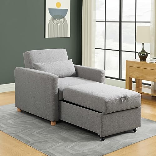 Serta Corwin Convertible Chair, Grey