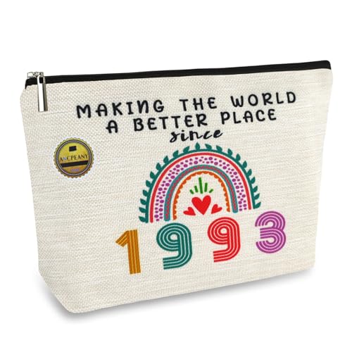 30th Birthday Gifts for Women, Anniversary Funny 30 Year Old Gift Ideas for Her, 1993 Small Makeup Bags for Women, Wife, Sister, Best Friend Female, Mothers Day, Christmas Party, Cosmetic Travel Bag