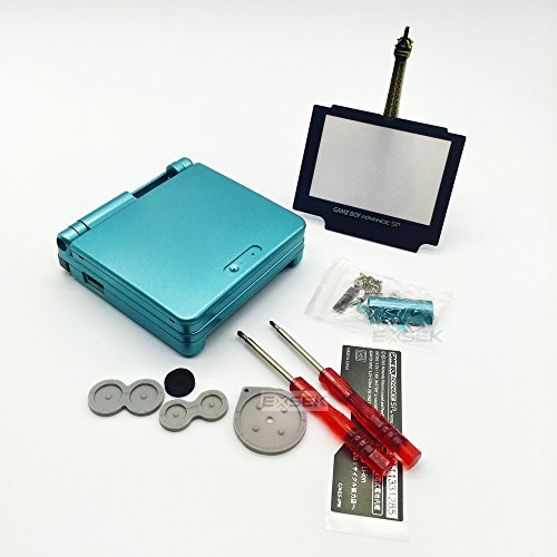 EXSEK Replacement Housing Shell Pack Compatible with Gameboy Advance SP (Turquoise)