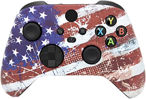 Hand Crafted Custom Controller Compatible with Xbox Series X/S & Xbox One (U.S Flag)