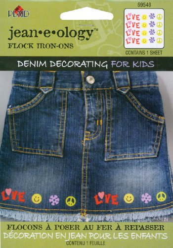 Jeaneology Kids Flock Iron-On: Hippie Border