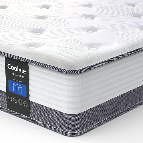 Coolvie Twin XL Mattress, 10 Inch Twin XL Hybrid Mattress, Individual Pocket Springs with Memory Foam Layer Provide Motion Isolation & Cool Sleep, Bed in a Box, 2023