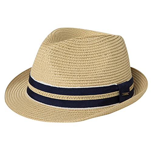 Comhats Summer Fedora Straw Hats for Men Beach Sun Panama Packable Trilby Dress Derby Beige X-Large
