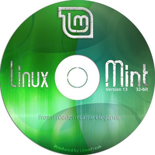 Linux Mint 13 DVD [32-bit versions] with both MATE and Cinnamon