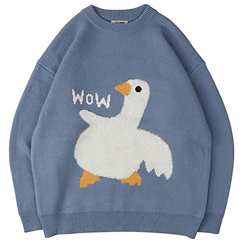 Aelfric Eden Mens Long Sleeve Van Gogh Printed Cable Knit Sweaters Casual Oversized Sweater Pullover