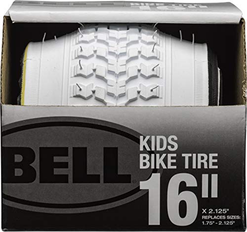 Bell 7091033 Kids Bike Tire, 16' x 1.75-2.25', White