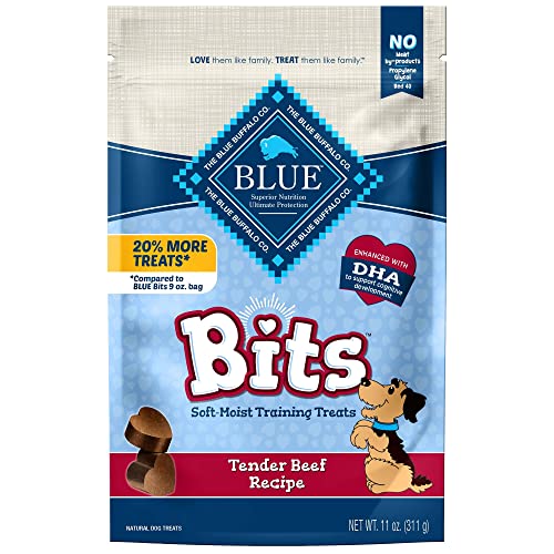 Blue Buffalo BLUE Bits Natural Soft-Moist Training Dog Treats, Beef Recipe 11-oz Bag