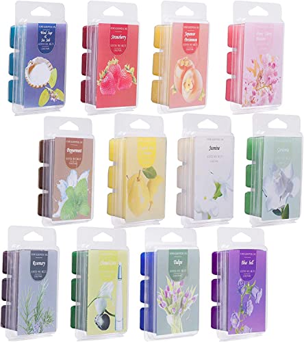 CIPHANDS Scented Wax Melts Cubes, Melts, Soy for Warmers, Cubes Gift Set, Baby Powder 12 Pack Valentines Day Gifts Her (12 X 2.5oz)