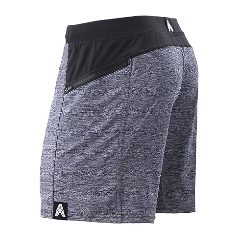 Anthem Athletics Hyperflex 7 Inch Men's Workout Shorts - Zipper Pocket Short for Running, Athletic & Gym Training - Iron Rhino Grey G2 - X-Large