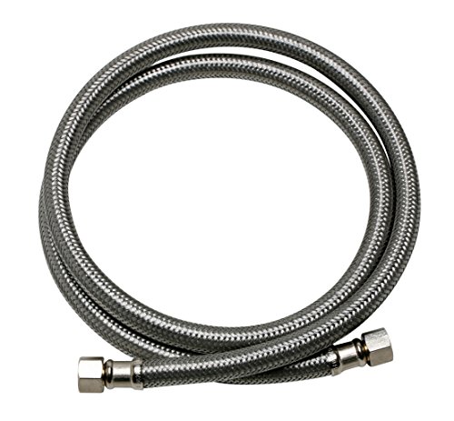 Fluidmaster B6W48 Dishwasher Connector With 3/8-Inch Elbow Fitting, Braided Stainless Steel - 3/8 Female Compression Thread x 3/8 Female Compression Thread, 4 Ft. (48-Inch) Length, 1 Count (Pack of 1)
