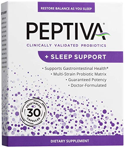 Peptiva 26 Billion CFU Probiotic and Sleep Support - Clinically Validated Multi-Strain Probiotic - Lactobacillus and Bifidobacterium, Melatonin - 30 Count