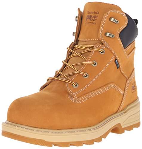 Timberland PRO Men's 6 Inch Resistor Comp Toe Waterproof INS Work Boot, Wheat Tumbled Full Grain Leather, 10.5 M US