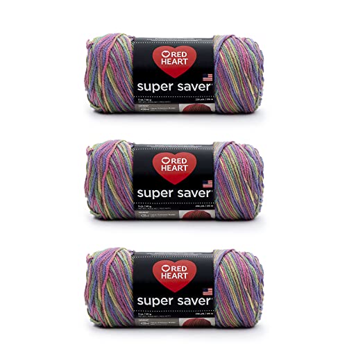 Red Heart Super Saver Yarn, 3 Pack, Artist Print 3 Count