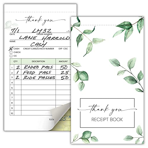 Simplified Thank You Receipt Book for Small Businesses - Aesthetic and Easy to Use Receipt Pad - The Perfect Business Supplies That Helps You and Your Happy Clients to Stay Organized
