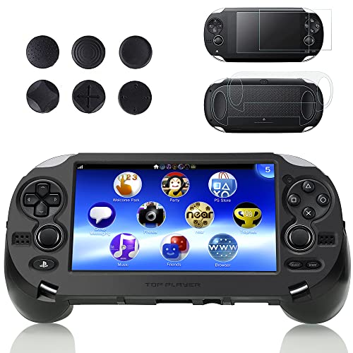 Sedicoca Portable Electronic Device Cover for Playstation PS Vita 1000, L2 R2 Trigger Button Grip Shell Controller Protective Case, Black