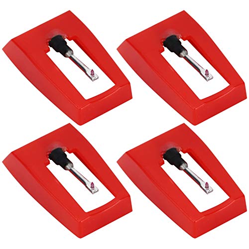 Pack of 4 Turntable Needles, Gentle Handling, Universal Replacement Needles, Replacement Needle for Crosley, ION, Victrola