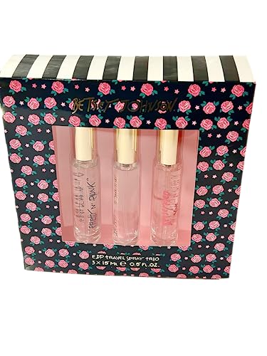 Betsey Johnson EDP Travel Spray Trio Perfume Gift Set WOMEN 15 ml / 0.5 fl oz (Set of 3-15 ML each)