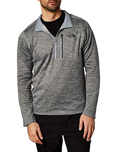 THE NORTH FACE Men's Canyonlands Half Zip Pullover Sweatshirt, TNF Medium Grey Heather 1, Small