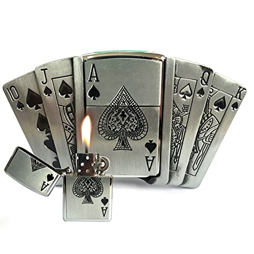 REMSEY Western Cowboy Replacement Belt Buckles-Ace of spades belts buckle-Hidden Belt Buckle Lighter-Fits 1-1/2'(38mm)